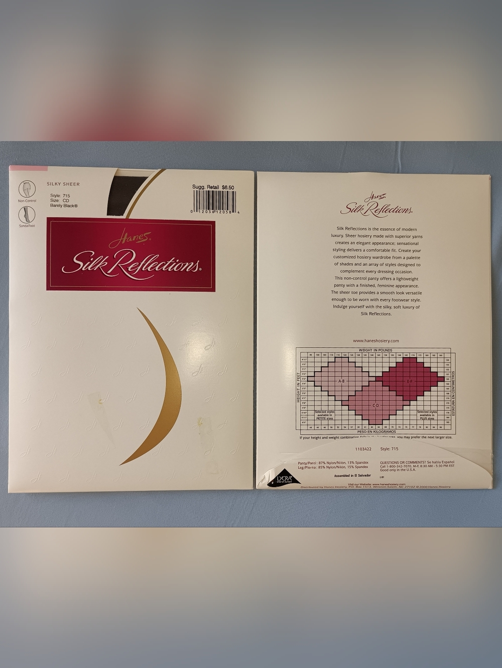 Vintage Hanes Silk Reflections Silky Sheer NEW UNOPENED LOT OF 6 - Picture 3 of 5